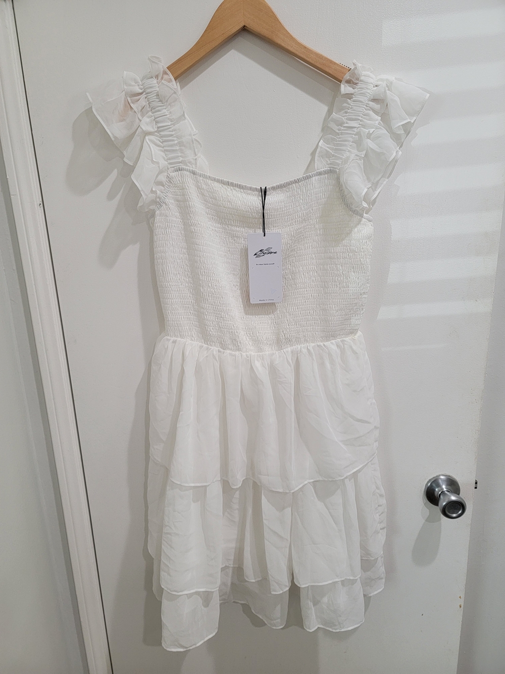 Byinns Womens Sleeveless Ruffle Short Mini Dress